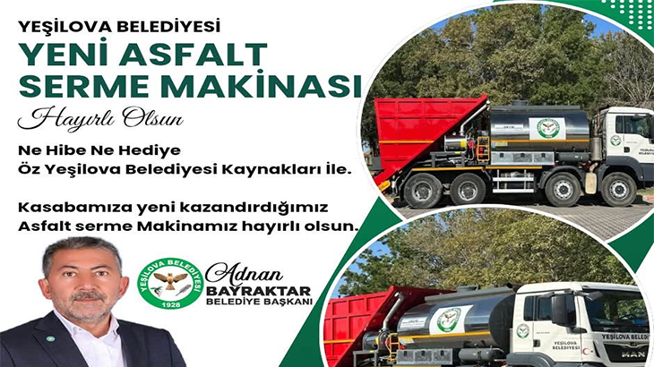 Asfalt Serme Makinesi Alındı